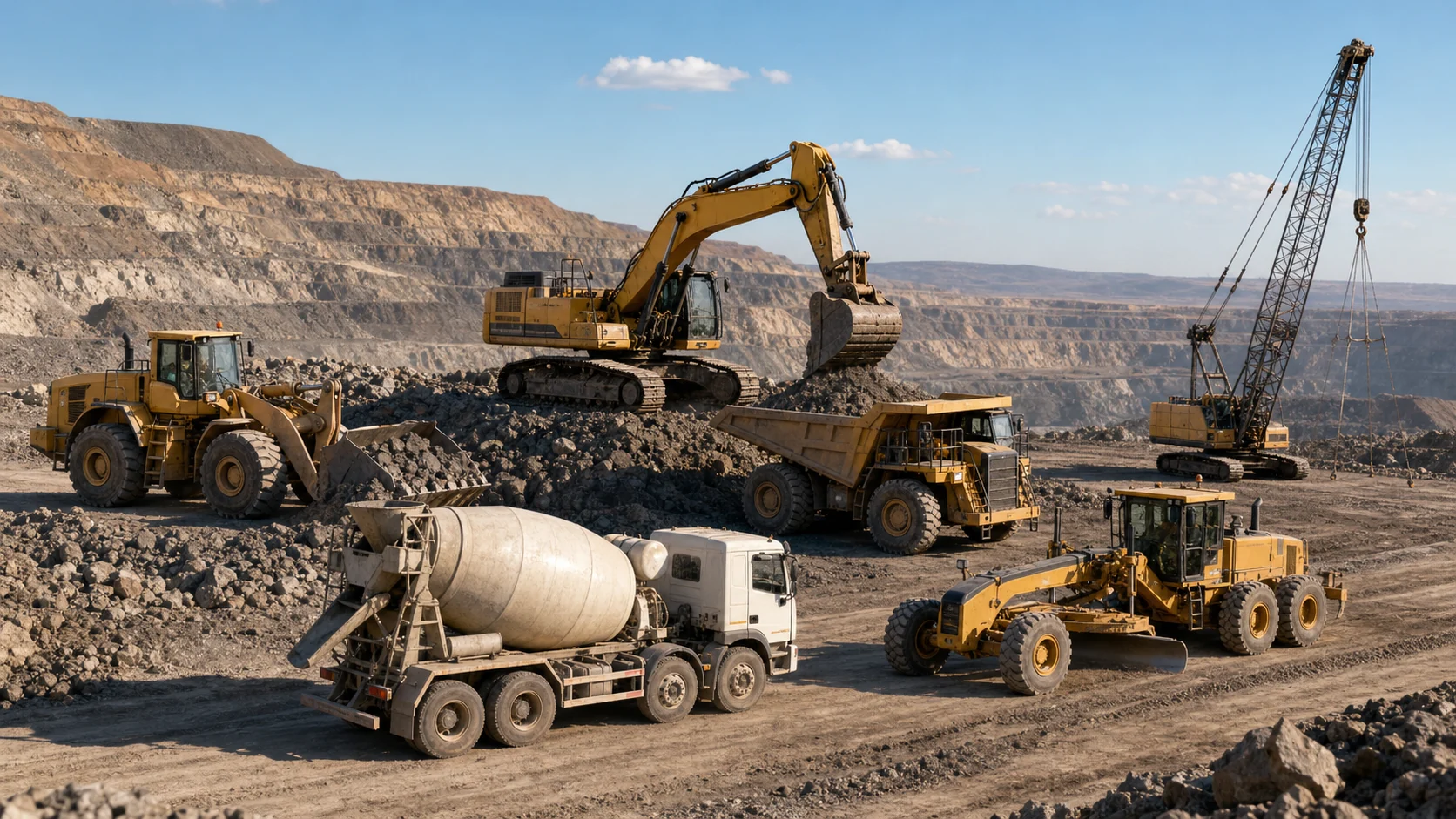 Excavators, Mining & Heavy Equipment · Southern Africa · Surface mining & infrastructure fleet