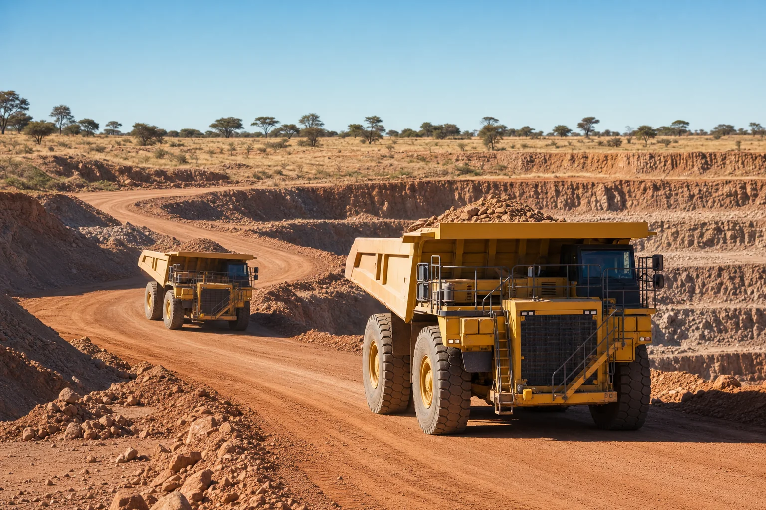 Rigid Mining Trucks · Botswana · Large-payload haul cycles · Featured heavy equipment